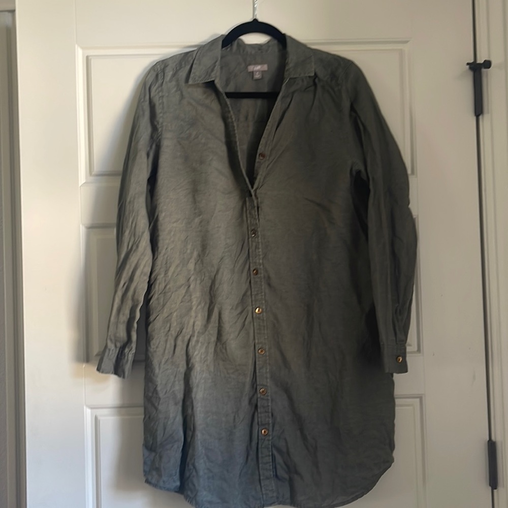 J. Jill linen button down tunic